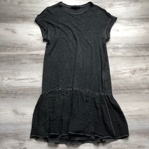 All Saints Gray T Shirt Dress Tulle Bottom